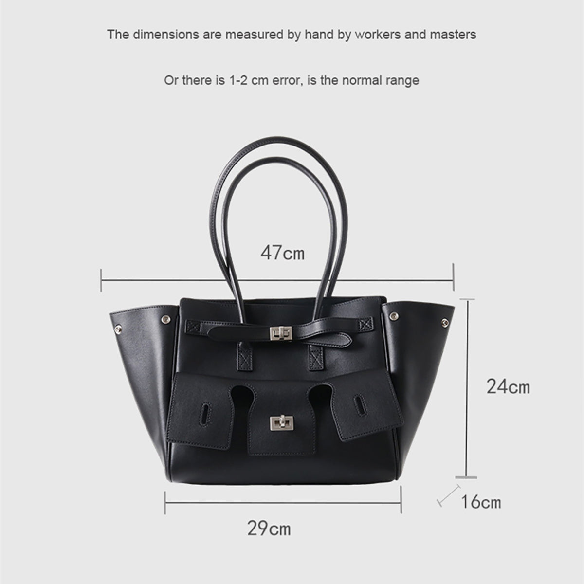 Amelia | Black Leather Handbag – Sophisticated & Stylish