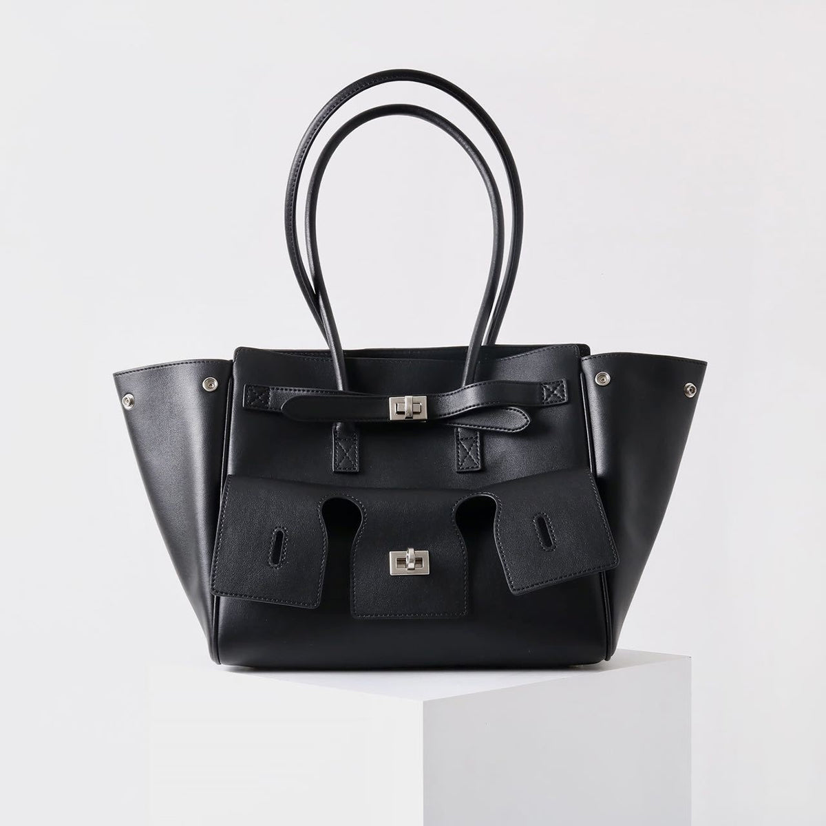 Amelia | Black Leather Handbag – Sophisticated & Stylish