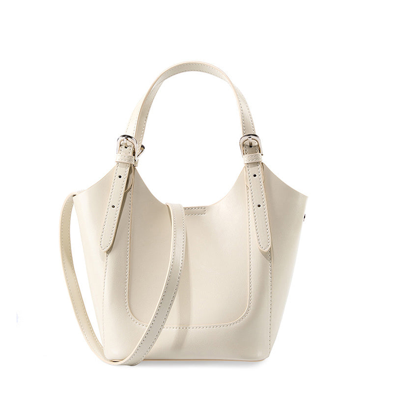 Ylani | Chic Black Leather Bucket Bag