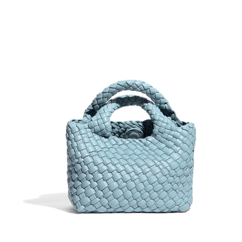Alethea | White Woven Leather Handbag – Effortless Chic & Sophistication