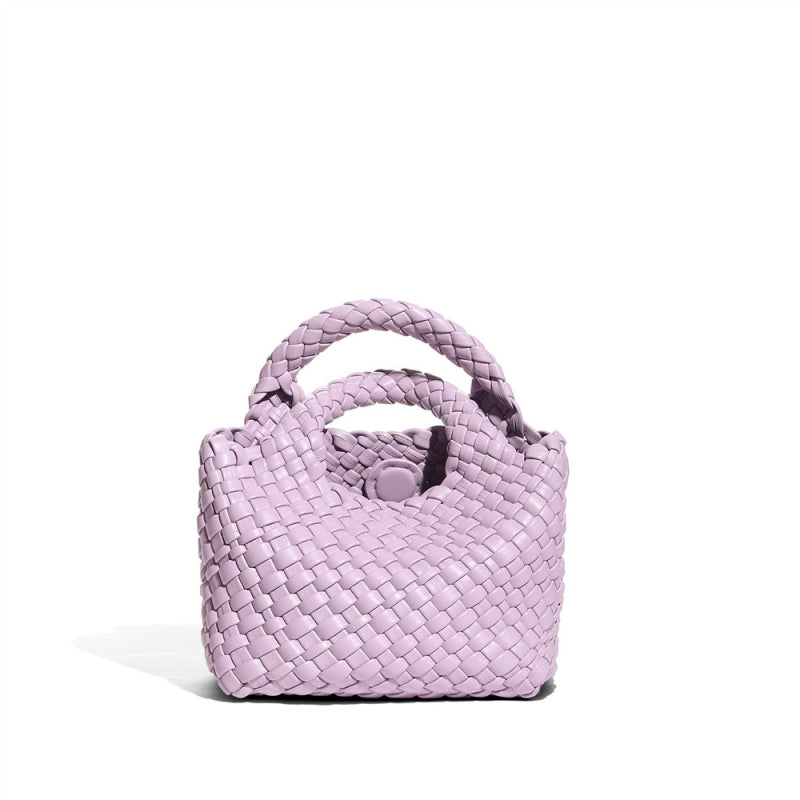 Alethea | White Woven Leather Handbag – Effortless Chic & Sophistication