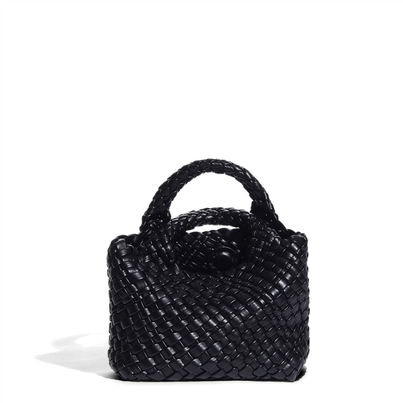 Alethea | White Woven Leather Handbag – Effortless Chic & Sophistication