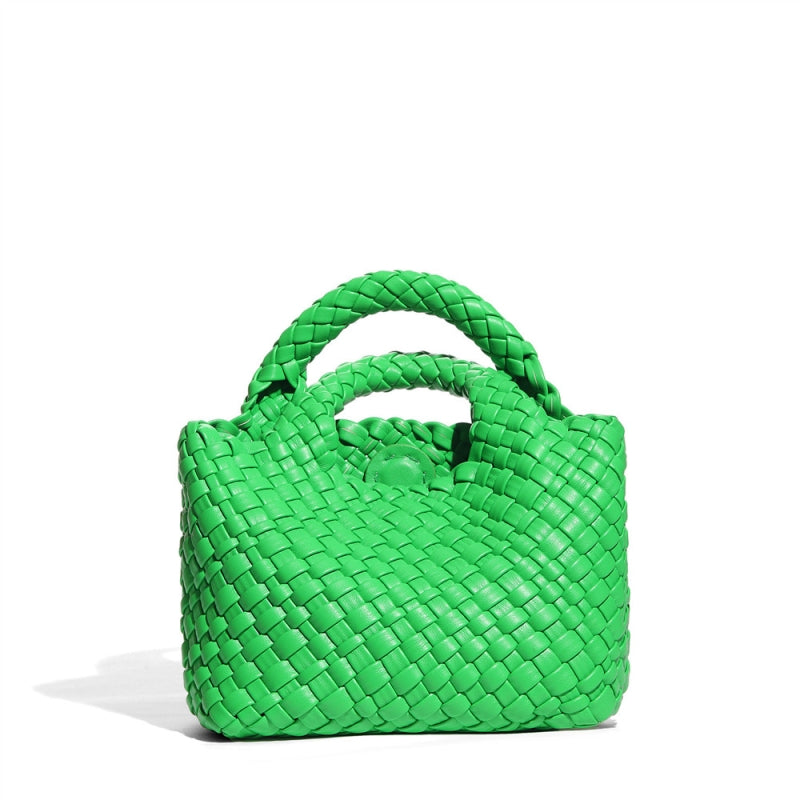 Alethea | White Woven Leather Handbag – Effortless Chic & Sophistication