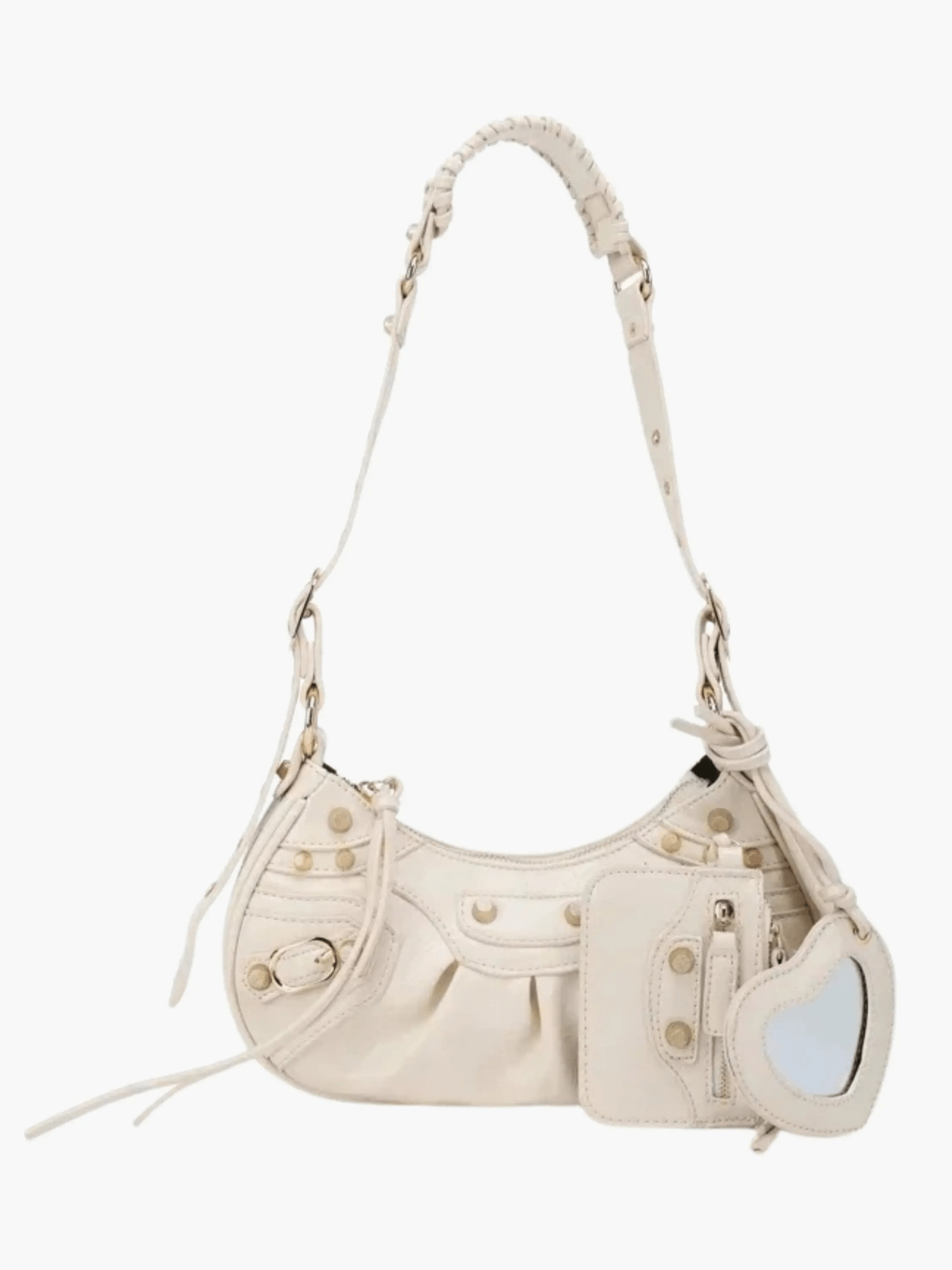 Thalina | Black Studded Shoulder Bag – Edgy & Stylish