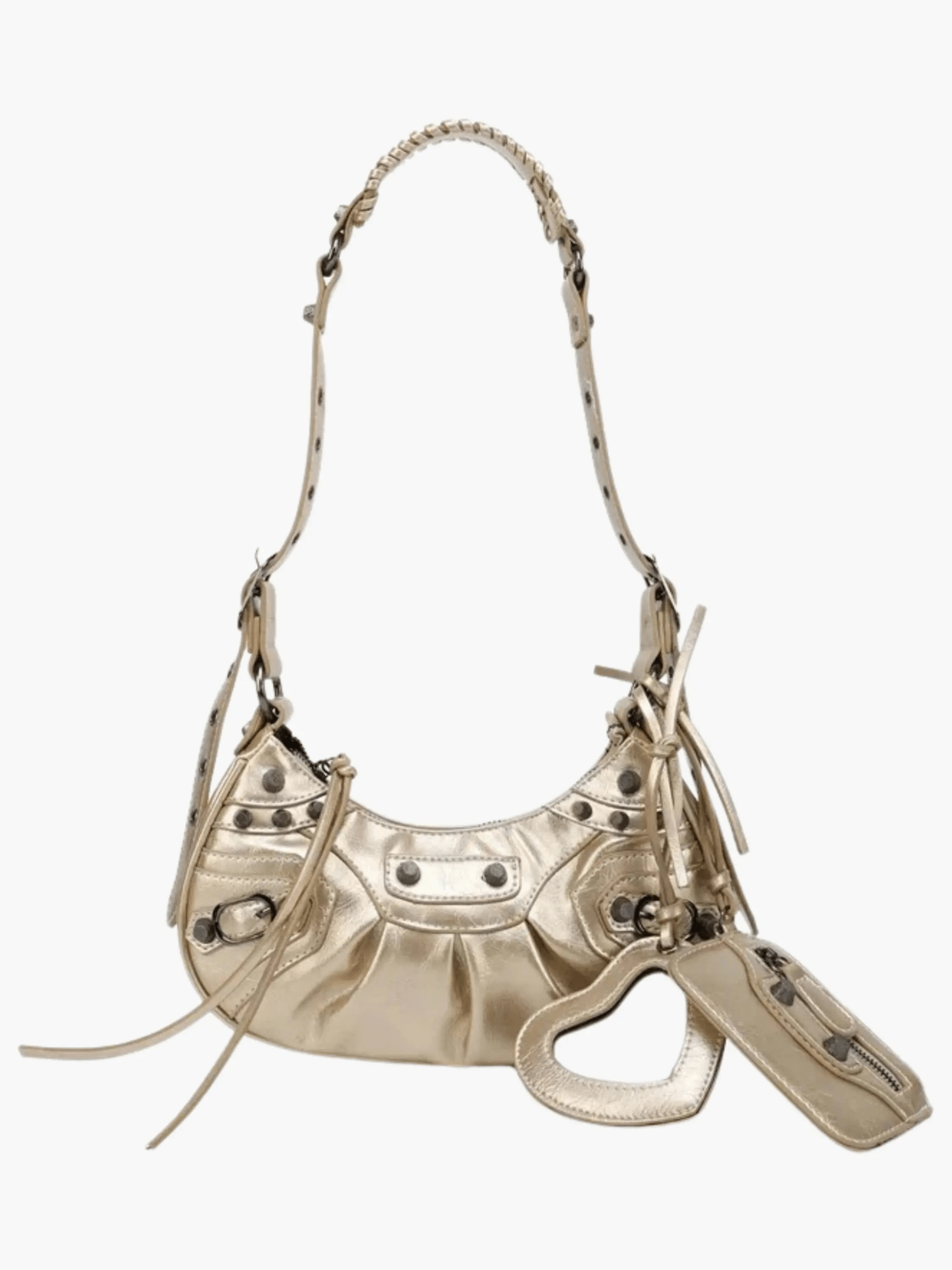 Thalina | Black Studded Shoulder Bag – Edgy & Stylish